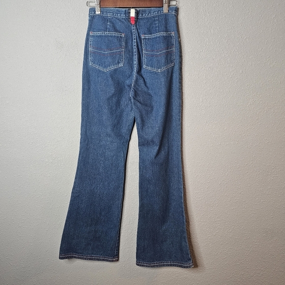 Vtg Tommy Hilfiger Womens 14 Bootcut Dark Blue Jeans Vintage Y2K - Picture 7 of 12
